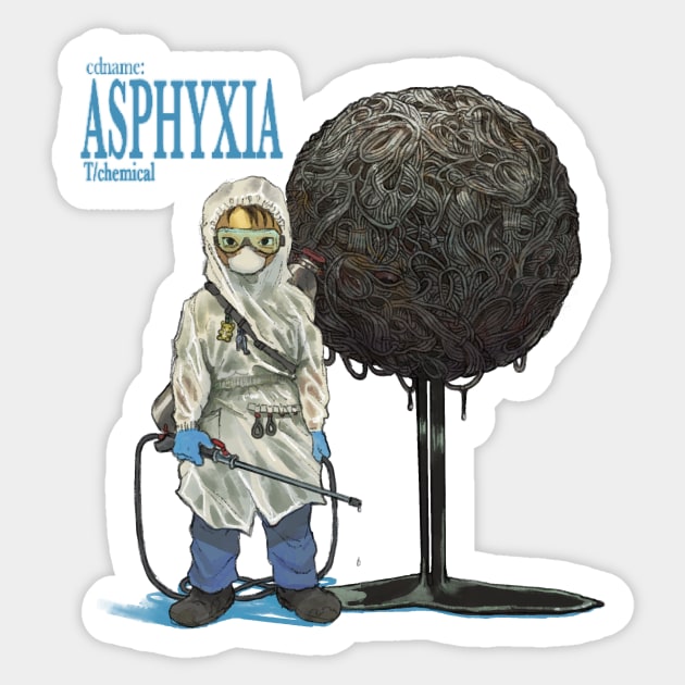 ASPHYXIA Sticker by Plastiboo